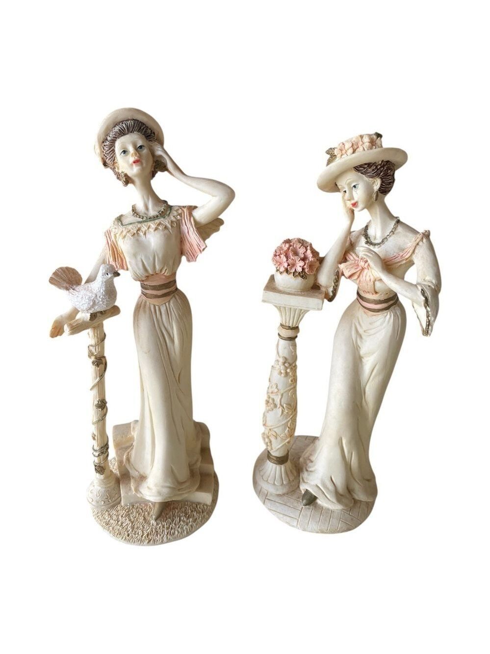 Vintage Set of Two Artmark Marlo Collection Lady Victorian Figurines.